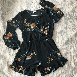 Floral Chiffon Romper